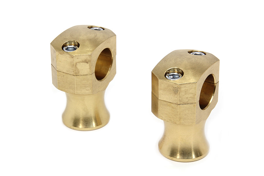 V-Twin Shorty Style Brass Riser Set for 1 Inch Handlebars