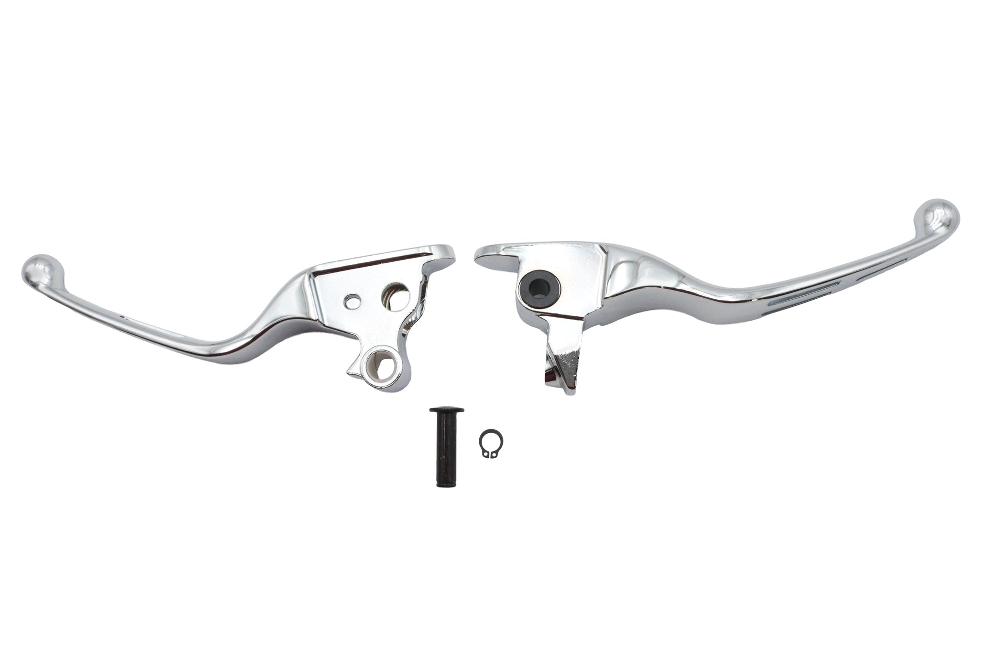V-Twin Chrome Slotted Hand Lever Set for Harley Davidson FLT (Part #H07-0587)