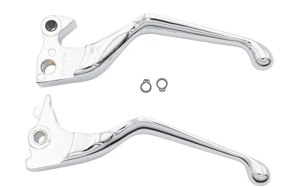 V-Twin Wide Hand Lever Kit Chrome for Harley Davidson XL Models by V-Twin
