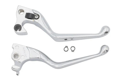 V-Twin Wide Hand Lever Kit Chrome for Harley Davidson XL Models by V-Twin
