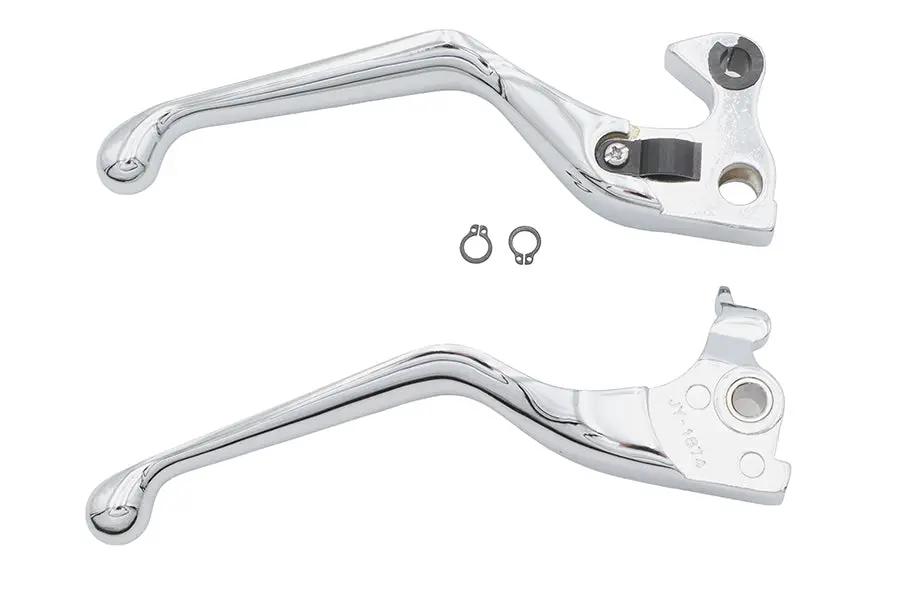 V-Twin Wide Hand Lever Kit Chrome for Harley Davidson XL Models by V-Twin