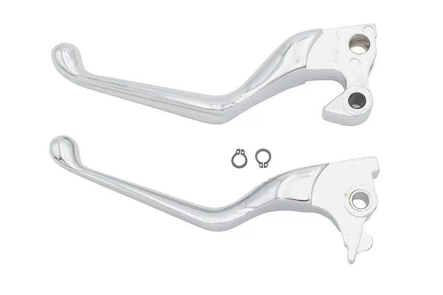 V-Twin Wide Hand Lever Kit Chrome for Harley Davidson XL Models by V-Twin