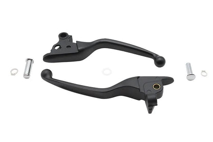 V-Twin Black Narrow Smooth Contour Hand Lever Set for Harley Davidson FLT (2008-2013) by V-Twin
