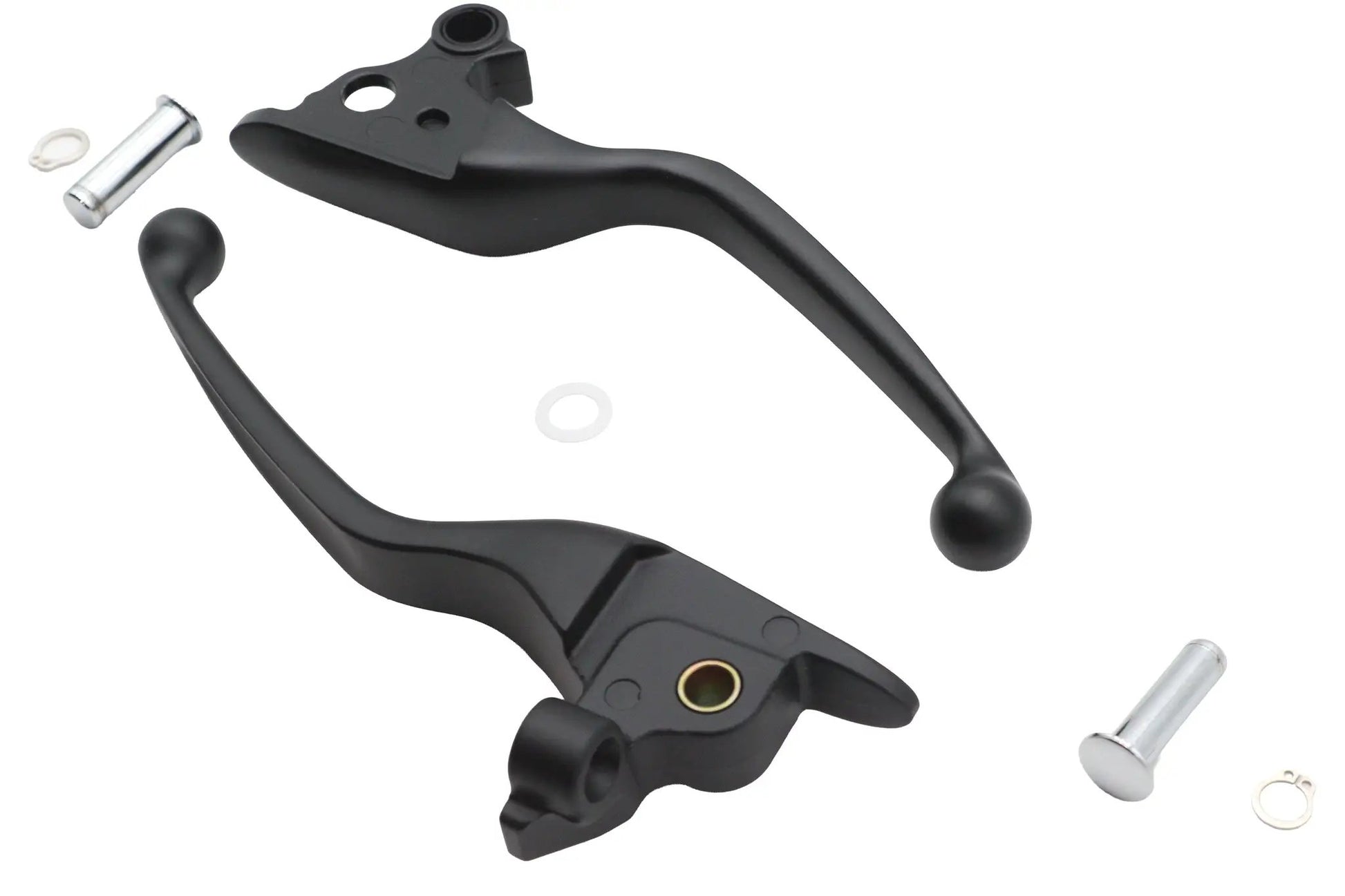 V-Twin Black Narrow Smooth Contour Hand Lever Set for Harley Davidson FLT (2008-2013) by V-Twin