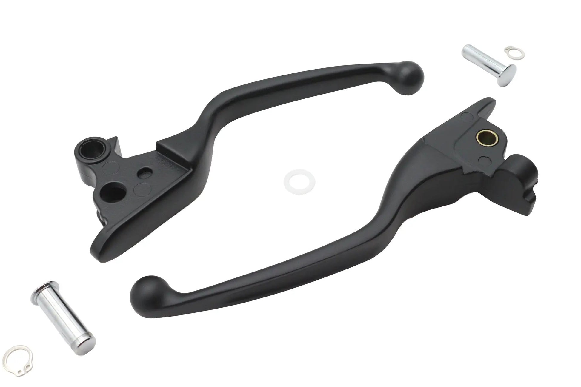V-Twin Black Narrow Smooth Contour Hand Lever Set for Harley Davidson FLT (2008-2013) by V-Twin