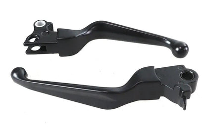 V-Twin Black Smooth Contour Hand Lever Set for Harley Davidson FXST & FLST (Part #H07-0588B) by V-Twin