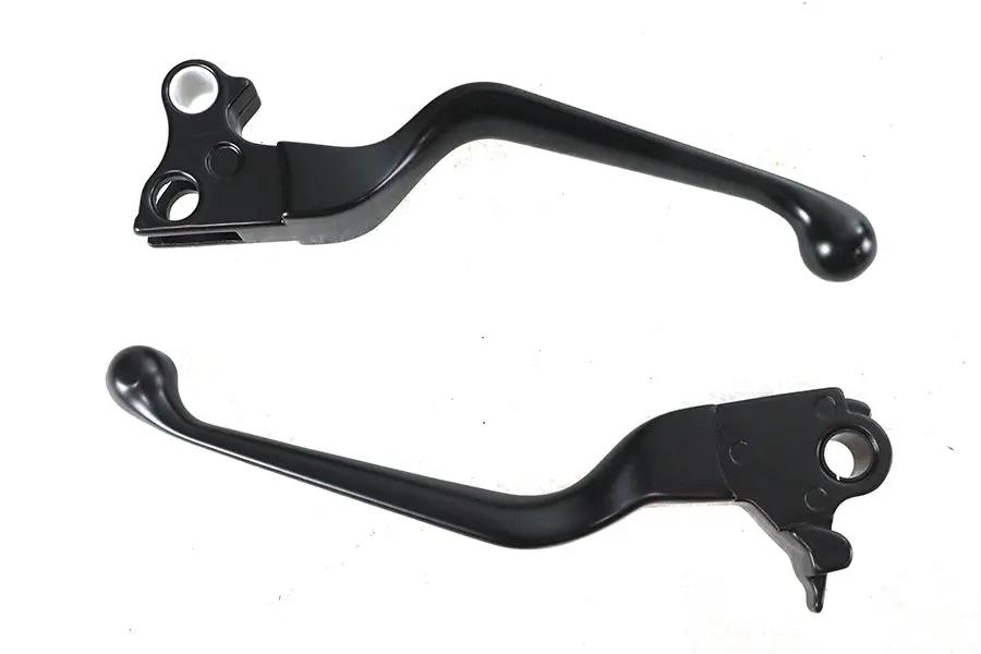 V-Twin Black Smooth Contour Hand Lever Set for Harley Davidson FXST & FLST (Part #H07-0588B) by V-Twin