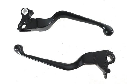 V-Twin Black Smooth Contour Hand Lever Set for Harley Davidson FXST & FLST (Part #H07-0588B) by V-Twin