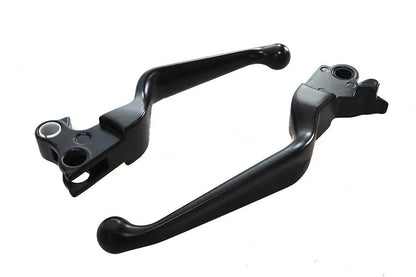 V-Twin Black Smooth Contour Hand Lever Set for Harley Davidson FXST & FLST (Part #H07-0588B) by V-Twin