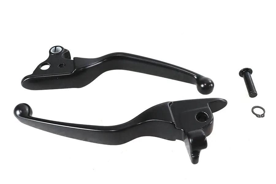 V-Twin Black Smooth Contour Tamer Hand Lever Set for Harley Davidson FLT (2008-2013) by V-Twin