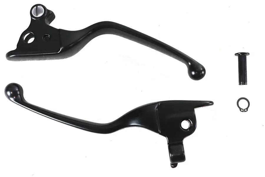 V-Twin Black Smooth Contour Tamer Hand Lever Set for Harley Davidson FLT (2008-2013) by V-Twin