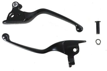 V-Twin Black Smooth Contour Tamer Hand Lever Set for Harley Davidson FLT (2008-2013) by V-Twin