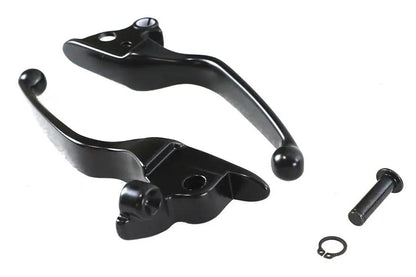 V-Twin Black Smooth Contour Tamer Hand Lever Set for Harley Davidson FLT (2008-2013) by V-Twin