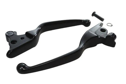 V-Twin Black Smooth Contour Tamer Hand Lever Set for Harley Davidson FLT (2008-2013) by V-Twin