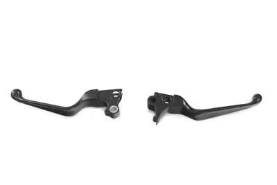 V-Twin Black V-Cut Hand Lever Set for Harley Davidson FLST (1996-2005) by V-Twin