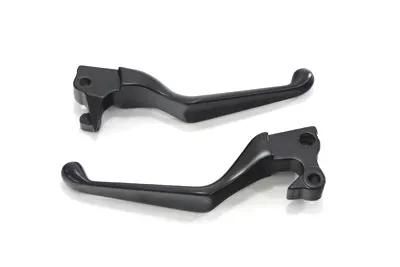 V-Twin Black V-Cut Hand Lever Set for Harley Davidson XL (Part #H07-0575B) by V-Twin