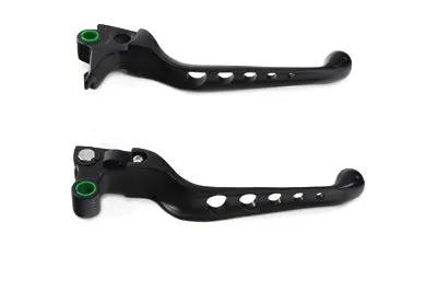 V-Twin Black Drilled Hand Lever Set Part H07-0578B for Harley Davidson FXST Models by V-Twin