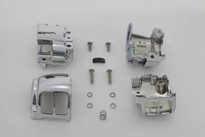 MCM Handlebar Control Switch Housing Kit Chrome for Harley Davidson FXST (2011-2020) - Part #370870 by MCM