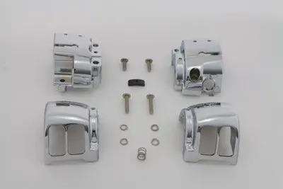 MCM Handlebar Control Switch Housing Kit Chrome for Harley Davidson FXST (2011-2020) - Part #370870 by MCM