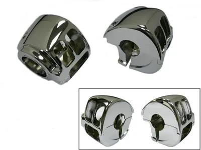 MCM Handlebar Control Switch Housing Kit Chrome for Harley Davidson FXST (2011-2020) - Part #370870 by MCM