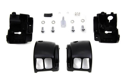 V-Twin Handlebar Control Switch Housing Kit in Black for Harley Davidson FXST (2011-2020) by V-Twin
