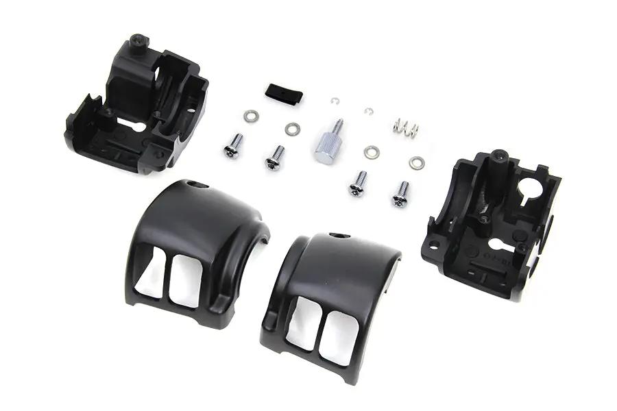 V-Twin Handlebar Control Switch Housing Kit in Black for Harley Davidson FXST (2011-2020) by V-Twin