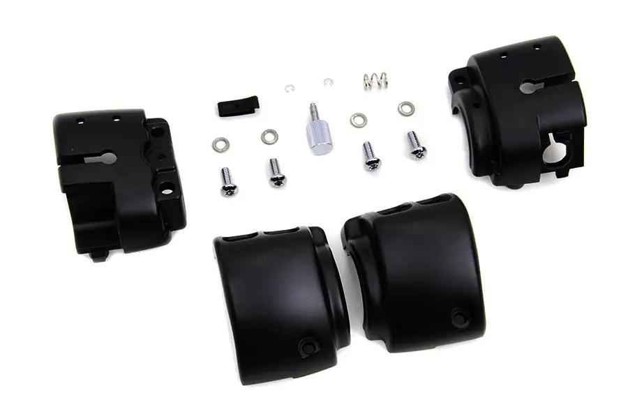 V-Twin Handlebar Control Switch Housing Kit in Black for Harley Davidson FXST (2011-2020) by V-Twin