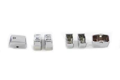 V-Twin Handlebar Switch Cap Set Chrome (Part H18-0340CO-C) by V-Twin