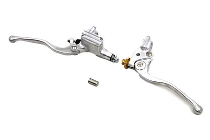 V-Twin Vintage Hand Lever Control Kit Polished with Clutch and Brake for 1 Inch Handlebars - Part 62330A by V-Twin