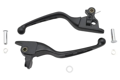 V-Twin 3 Slot Hand Lever Set Black - Easy Grip Design for Harley Davidson Models by V-Twin