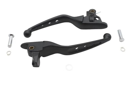 V-Twin 79062B Black 4 Hole Hand Lever Set for Harley Davidson Touring Models by V-Twin