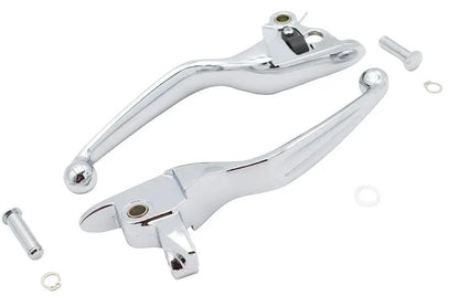 V-Twin Chrome Wide Hand Lever Set Part 79061 for Harley Davidson Motorcycles by V-Twin