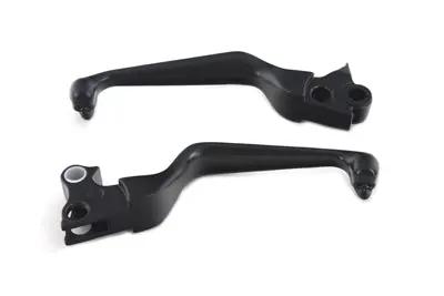 V-Twin Black Contour Hand Lever Set with Skull Ends for Harley Davidson FLST by V-Twin
