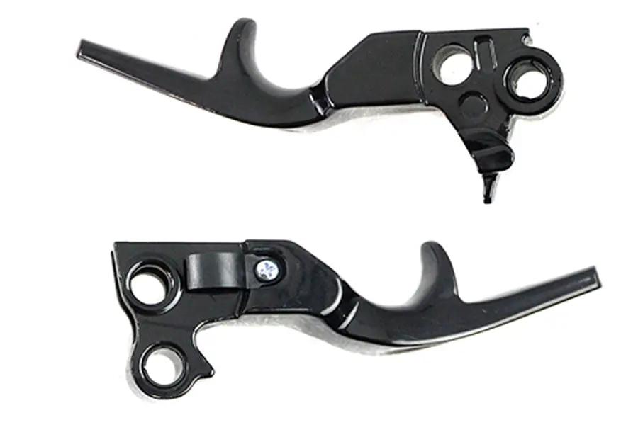 V-Twin Short Trigger Lever Set Black for Harley Davidson FXST (Part #MT241-021ST-BLK) by V-Twin