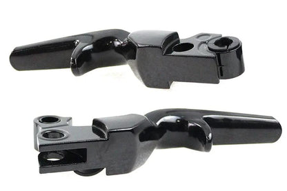 V-Twin Short Trigger Lever Set Black for Harley Davidson FXST (Part #MT241-021ST-BLK) by V-Twin