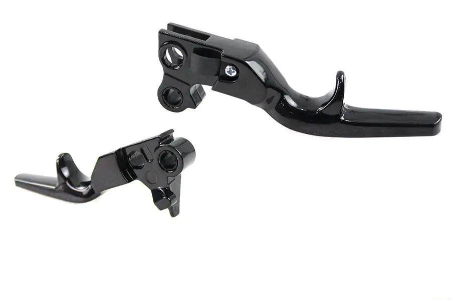 V-Twin Short Trigger Lever Set Black for Harley Davidson FXST (Part #MT241-021ST-BLK) by V-Twin
