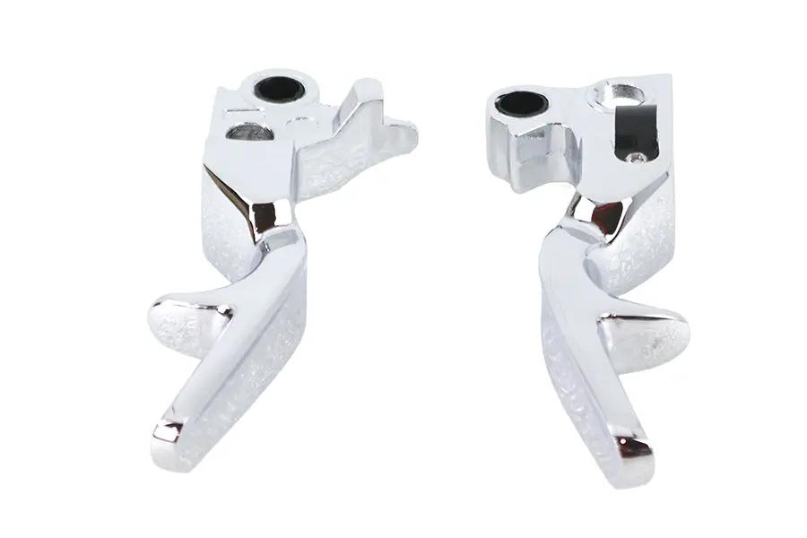 V-Twin Short Trigger Lever Set Chrome for Harley Davidson FXST (1996-2005) by V-Twin