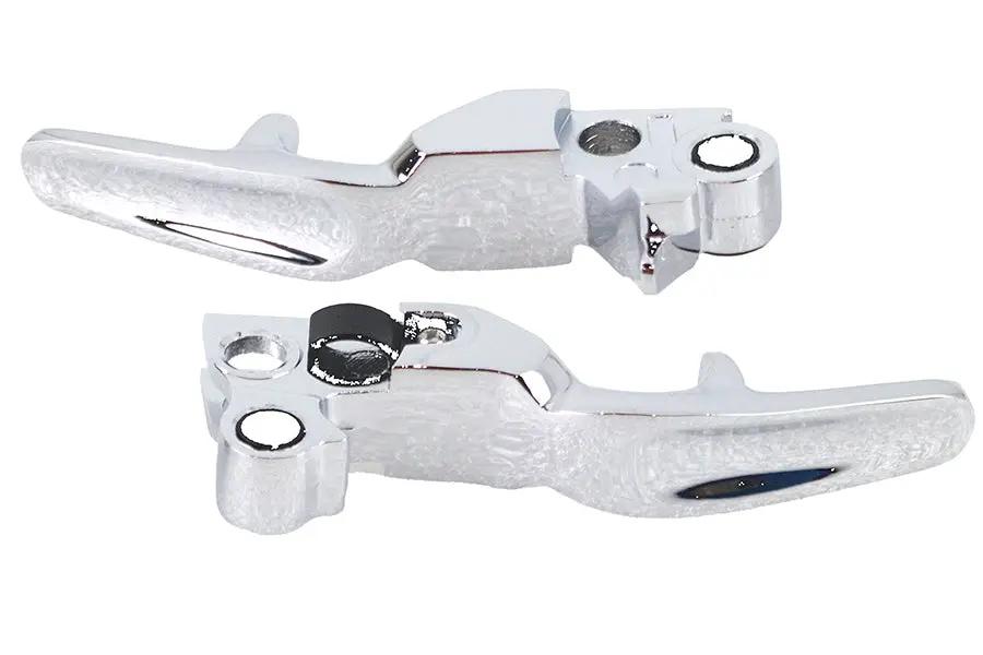 V-Twin Short Trigger Lever Set Chrome for Harley Davidson FXST (1996-2005) by V-Twin