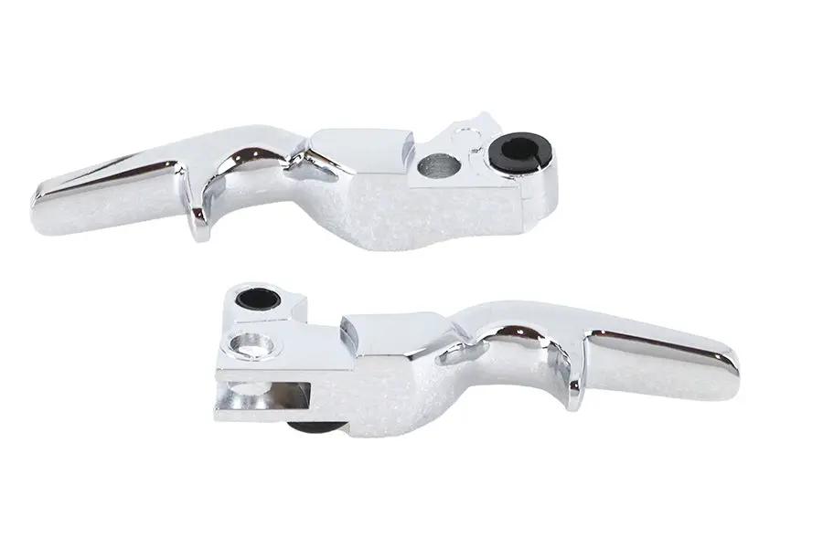 V-Twin Short Trigger Lever Set Chrome for Harley Davidson FXST (1996-2005) by V-Twin