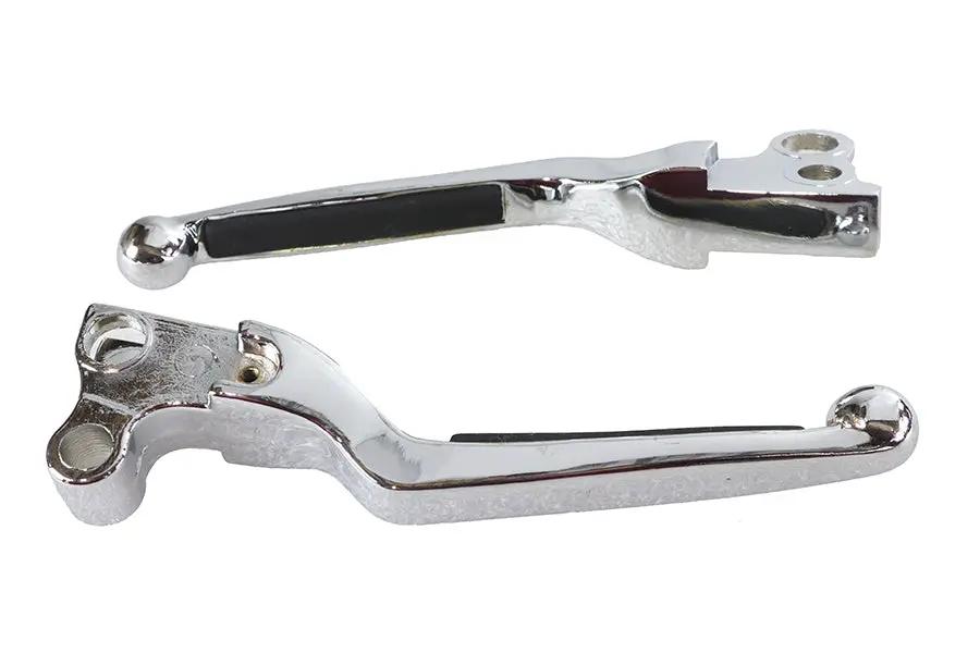 V-Twin Chrome Softee Style Hand Lever Set for Harley Davidson (Part No. 26-1975) by V-Twin