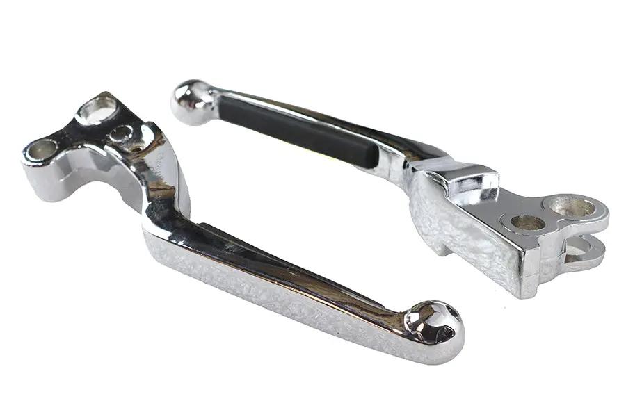 V-Twin Chrome Softee Style Hand Lever Set for Harley Davidson (Part No. 26-1975) by V-Twin