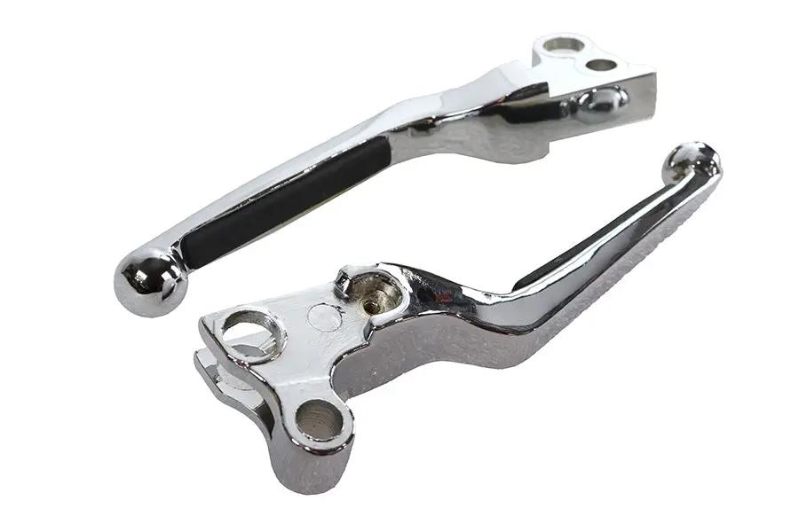 V-Twin Chrome Softee Style Hand Lever Set for Harley Davidson (Part No. 26-1975) by V-Twin