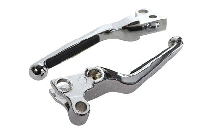 V-Twin Chrome Softee Style Hand Lever Set for Harley Davidson (Part No. 26-1975) by V-Twin