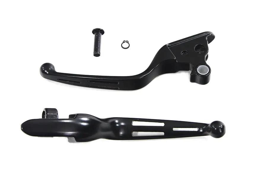 V-Twin H07-0587B Contour 3-Slot Hand Lever Set for Harley Davidson FLT Models by V-Twin