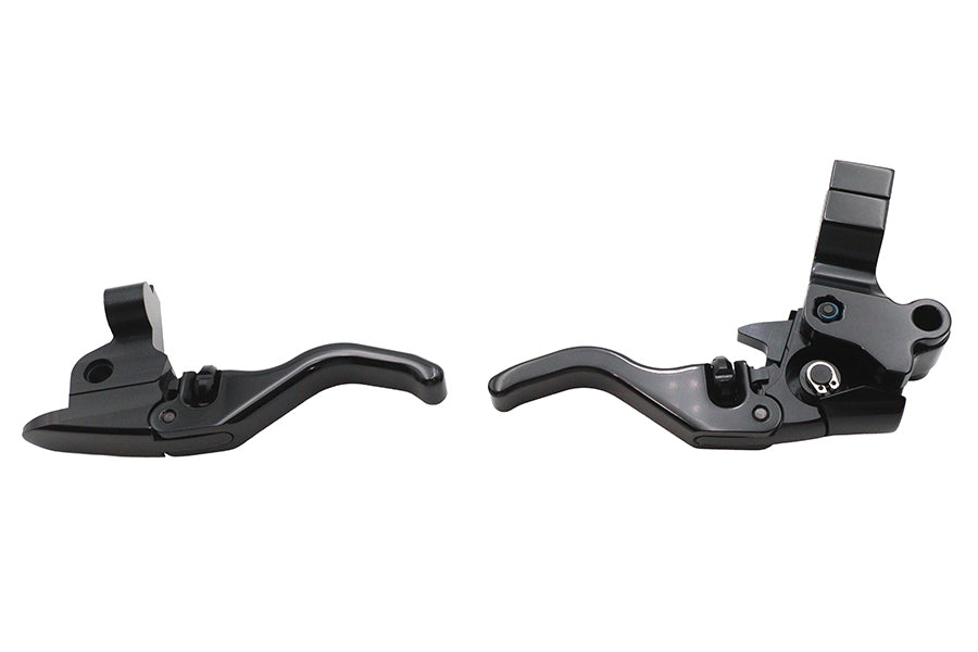 V-Twin Tamer E-Z Finger Black Lever Control Set 79098B