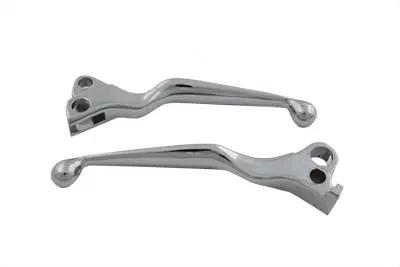 V-Twin Chrome Contour Hand Lever Set for Harley Davidson FL Models (Part #07-0511/2) by V-Twin