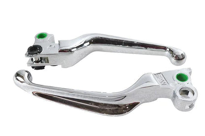 V-Twin Chrome Contour Hand Lever Set for Harley Davidson FL and FX Models by V-Twin