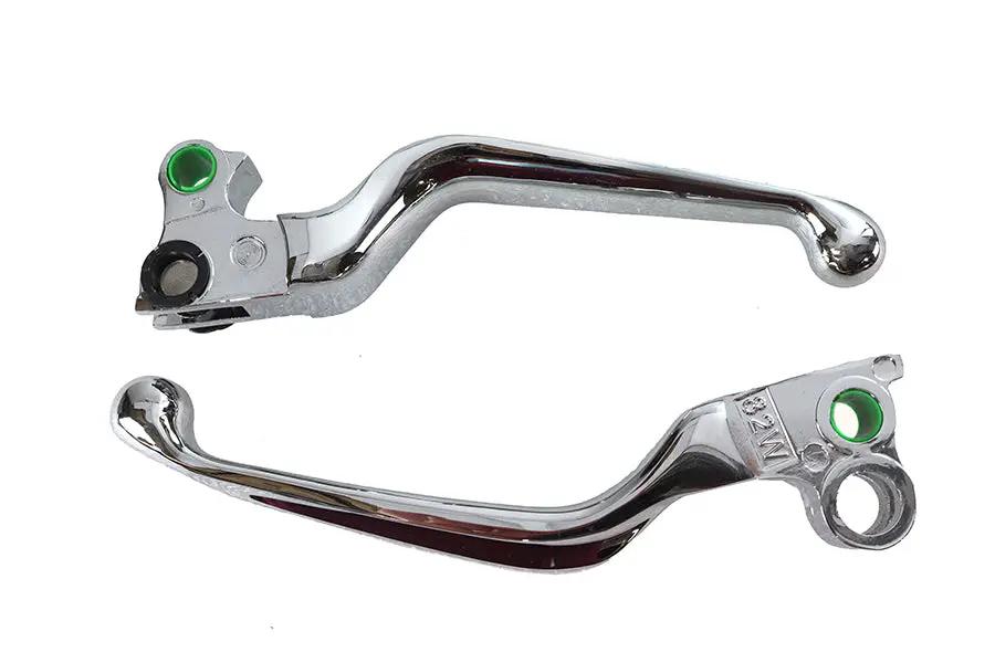 V-Twin Chrome Contour Hand Lever Set for Harley Davidson FL and FX Models by V-Twin