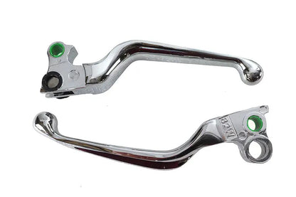 V-Twin Chrome Contour Hand Lever Set for Harley Davidson FL and FX Models by V-Twin