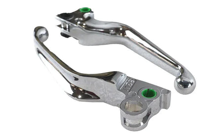 V-Twin Chrome Contour Hand Lever Set for Harley Davidson FL and FX Models by V-Twin